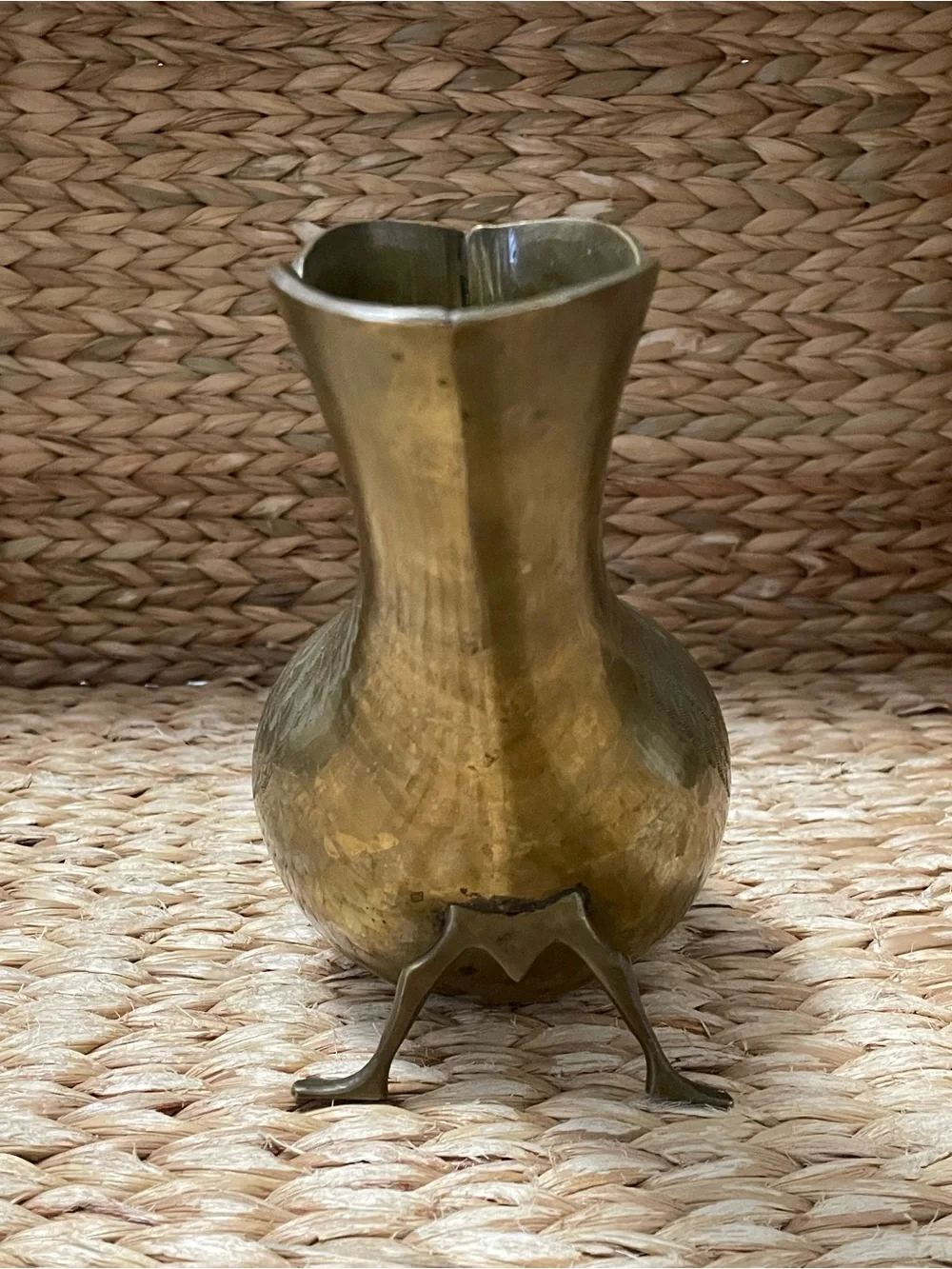 Vintage Brass Fish‎ Vase Tail MCM Mid-Century